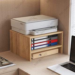 Kệ để máy tính kệ gỗ để bàn kệ để máy in máy scan máy tính PC laptop kệ văn phòng gỗ MDF cao cấp dễ dàng lắp ráp MS09