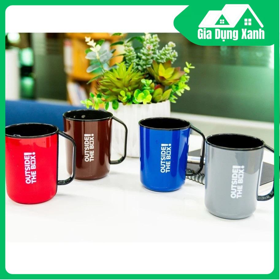 Ca quai 2 màu 500ml, ca uống nước, ly uống nước đa sắc màu hiện đại bắt mắt, nhựa Duy Tân GDX