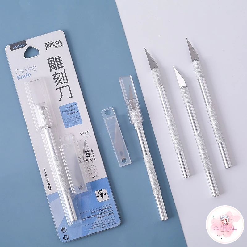 Dao khắc cho tem cao su, bút khắc dao, thép nhỏ khắc dao, dao cắt giấy ảnh - Junesix