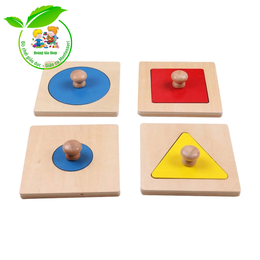 (Bản tiêu chuẩn) Bộ 4 khay ghép hình riêng lẻ - Single Shape Puzzles