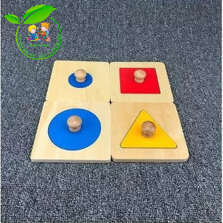 (Bản tiêu chuẩn) Bộ 4 khay ghép hình riêng lẻ - Single Shape Puzzles