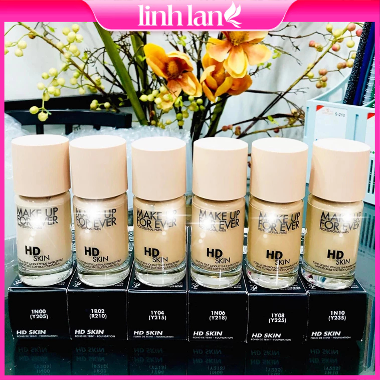 Kem Nền Lì Chống Nước Cao Cấp MAKE UP FOR EVER HD Skin Waterproof Natural Matte Foundation