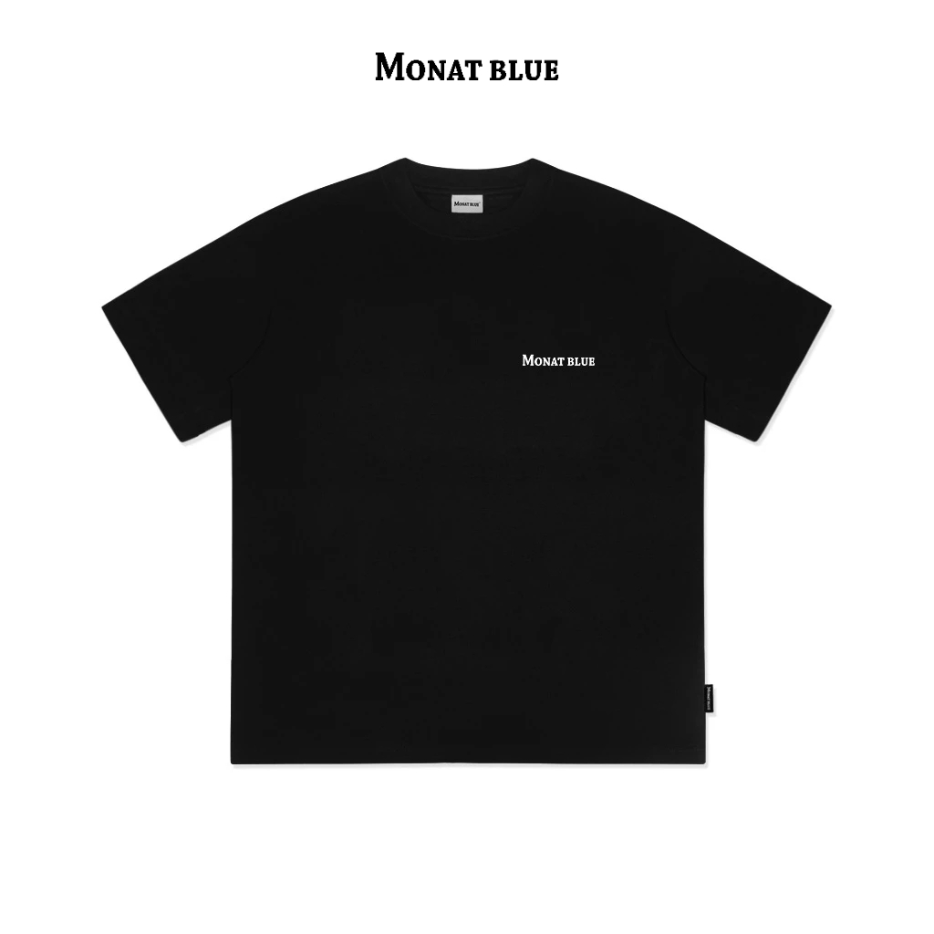 MONAT BLUE Tee Basic 24 - Áo thun basic in logo chất cotton unisex