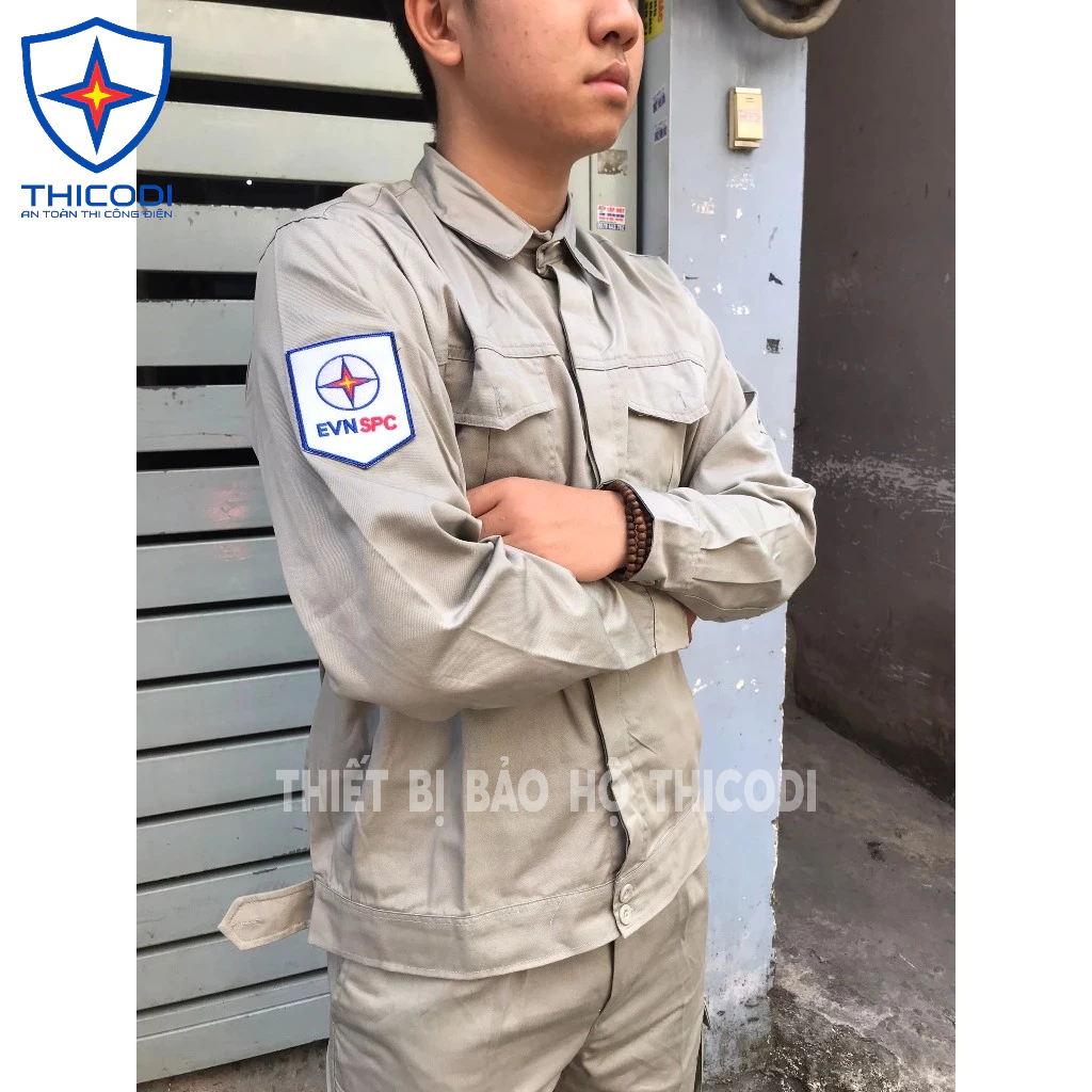 Quần áo điện lực xám EVN HOTLINE 2023