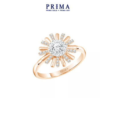 PRIMA Nhẫn Vàng 9K đính Kim Cương - BST Daisy -  991R5501