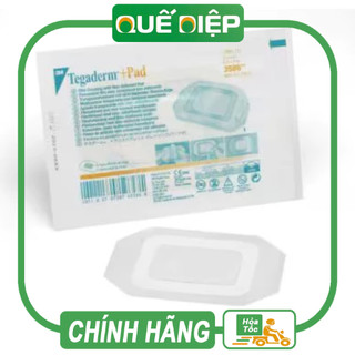 3M TEGADERM + PAD 3586 1 MIẾNG (9cmx 10cm) - Băng Film y tế trong suốt CÓ GẠC vô khuẩn, chống thấm nước Tegaderm+pad