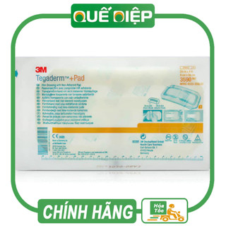 3M TEGADERM + PAD 3590 1 MIẾNG (9cmx 20cm) - Băng Film y tế trong suốt CÓ GẠC vô khuẩn, chống thấm nước Tegaderm+pad