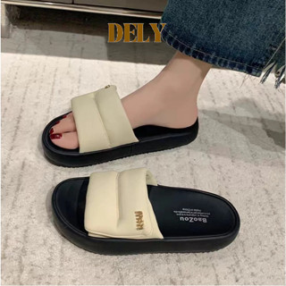 QC- LOẠI 1] Dép Min Min DeLy Shoes - Dép Lê Quai Ngang Thời Trang Đế Cao 3 Phân Chất Da Cao Cấp Mềm Mịn Mang Cực Êm