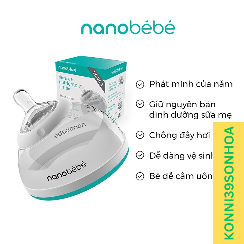 Bình sữa Nanobebe dung tích 240ml (2 màu) 7290016628050
