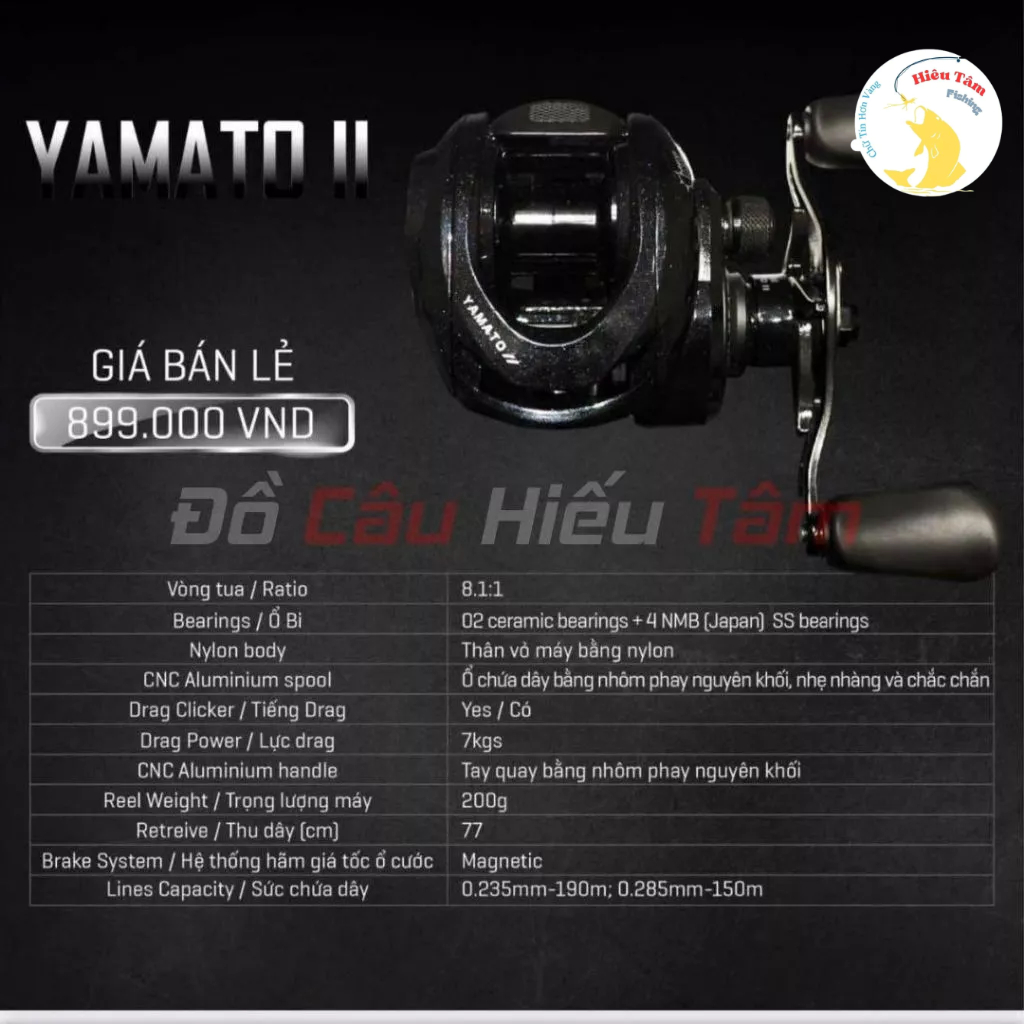Máy Câu Ngang Megabarra Yamato 150 II Tay Trái Có 2 Màu Phiên Bản Nâng Cấp Bền Khỏe Hơn