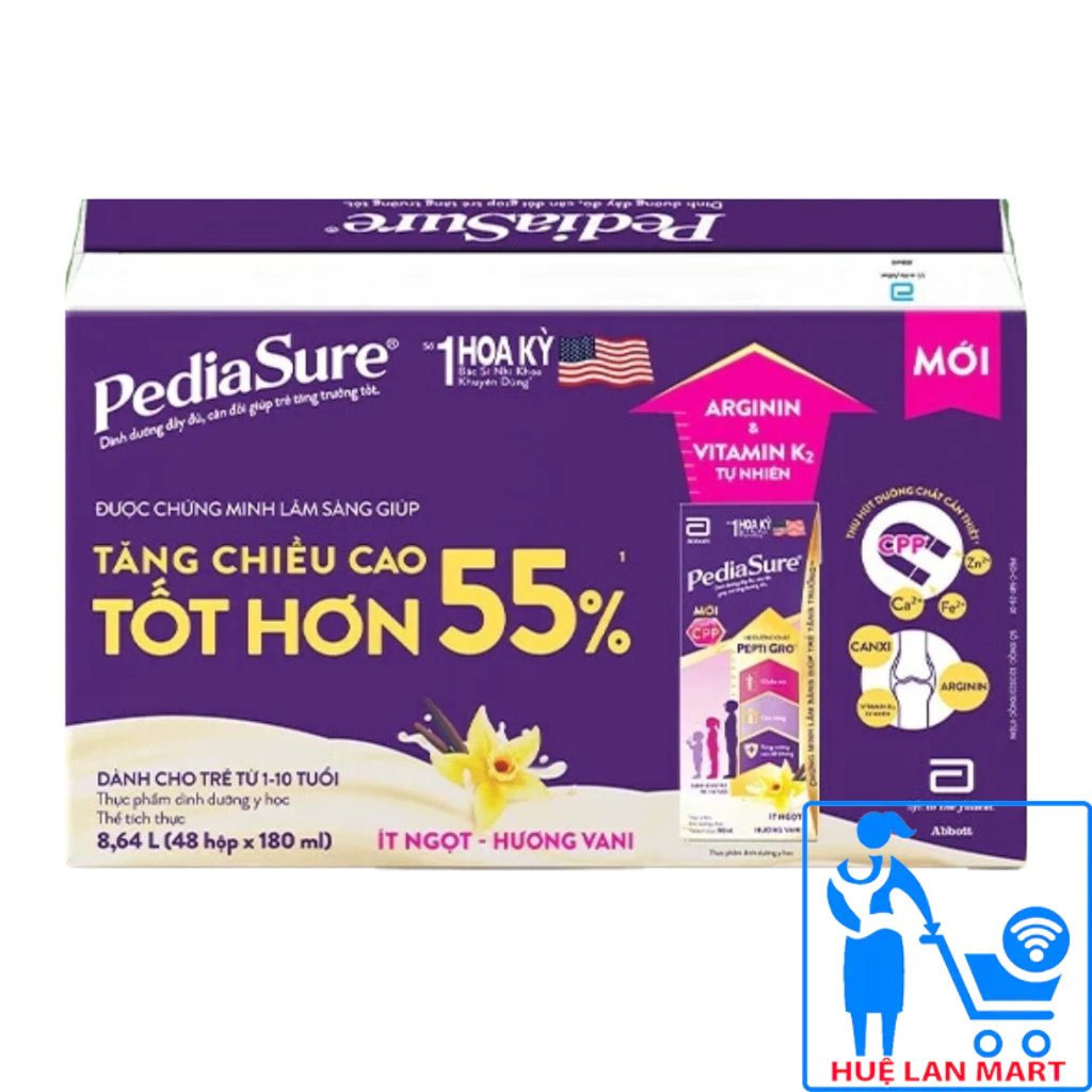 Thùng 48 Hộp Sữa Bột Pha Sẵn Pediasure 180ml