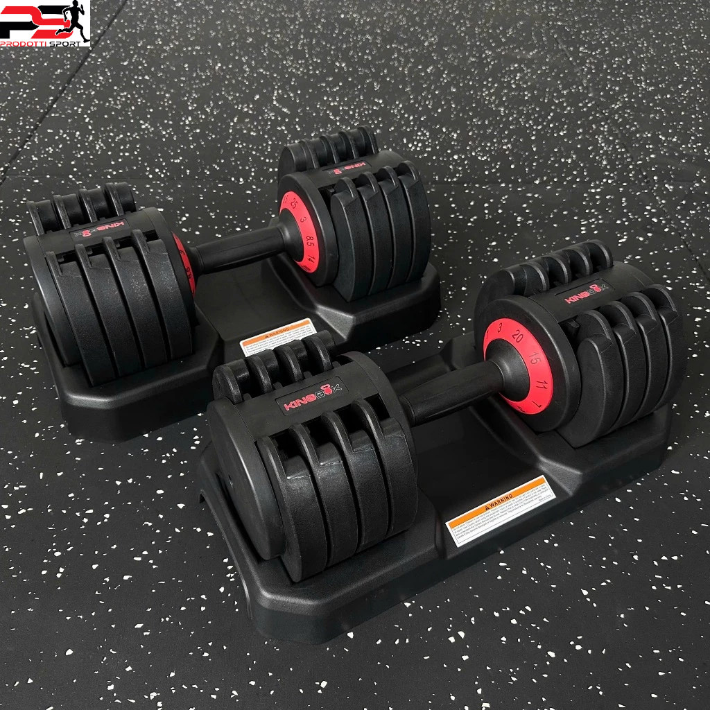 Tạ tay Dumbell 20-24-25kg điều chỉnh khóa số tự động,đa năng Cao Cấp (có khay đựng)