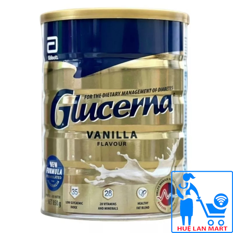 Sữa Bột Abbott Glucerna Úc Hương Vanilla Hộp 850g