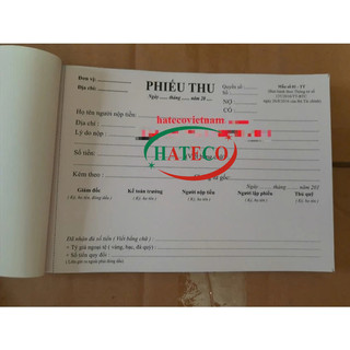 Phiếu thu 1 liên 50 tờ , 2 liên 100 tờ A5 dày - giấy giới thiệu, hóa đơn bán lẻ, phiếu nhập xuất kho