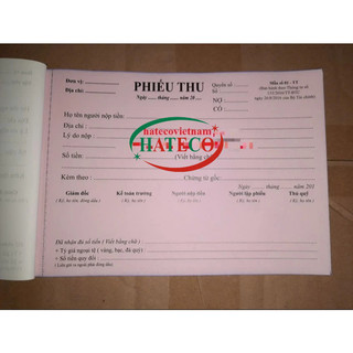 Phiếu thu 1 liên 50 tờ , 2 liên 100 tờ A5 dày - giấy giới thiệu, hóa đơn bán lẻ, phiếu nhập xuất kho