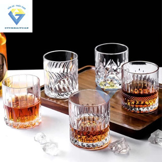 Hộp 6 ly whisky 265 cao cấp / 6 ly thủy tinh 290ml ly rock / ly uống cafe 290ml