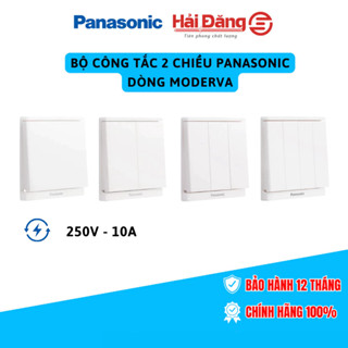 Công tắc 2 chiều cao cấp Panasonic dòng Modera, công tắc đơn, đôi, 3, 4 màu Trắng