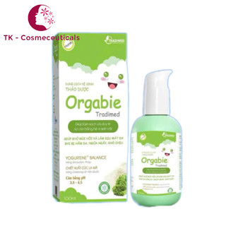 Dung Dịch Vệ Sinh Thảo Dược Cho Bé Gái Orgabie Tradimed Từ Sơ Sinh Đến Dậy Thì Giảm Mùi Hôi, Cân Bằng pH - 100ml