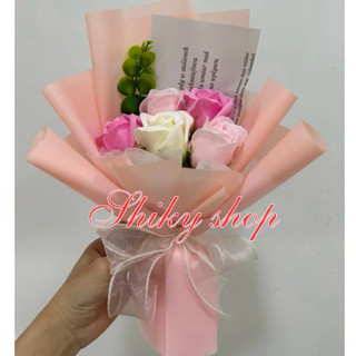 Bó hoa hồng sáp 5 bông