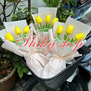 Hoa tulip bó 1 bông kèm túi