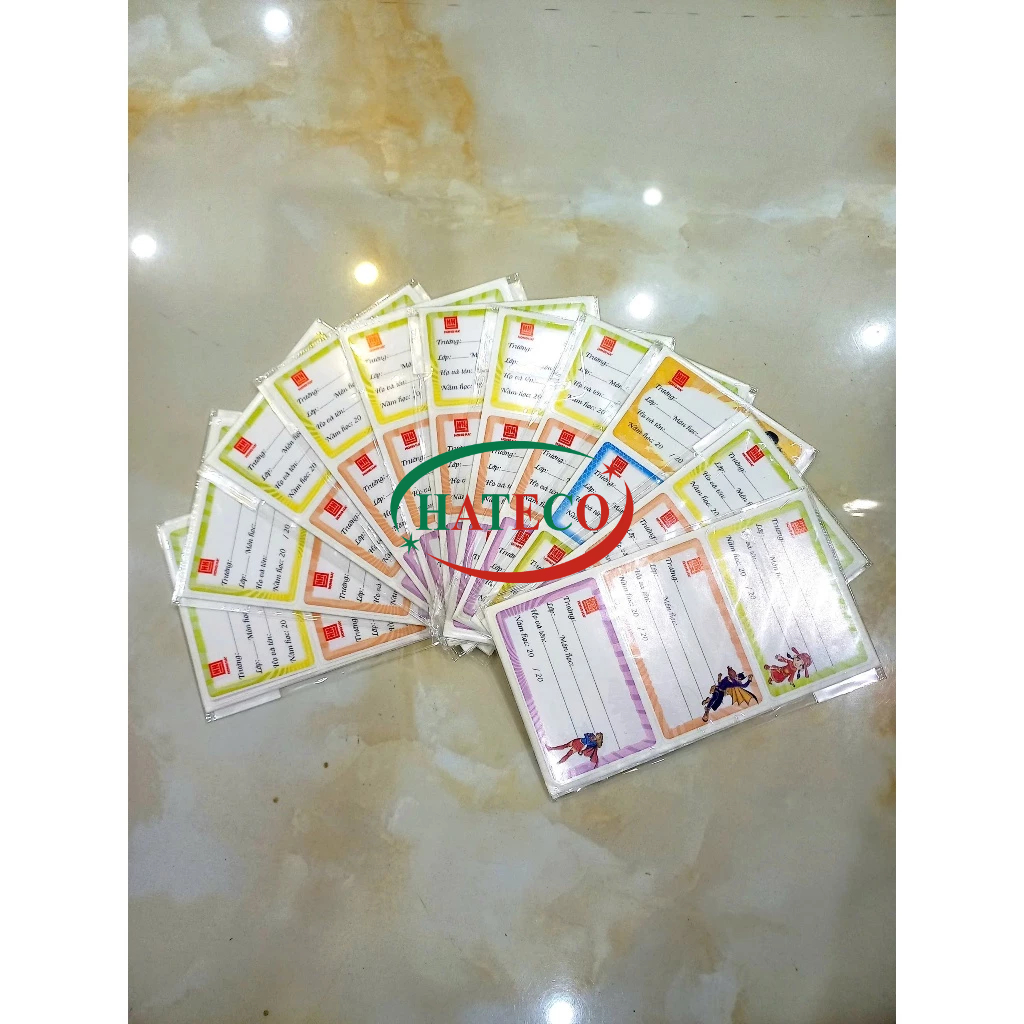 {THANH LÝ} 24 chiếc Nhãn vở Hồng Hà CẤP 1 + CẤP 2 - Nhãn vở học sinh 3470 /3478