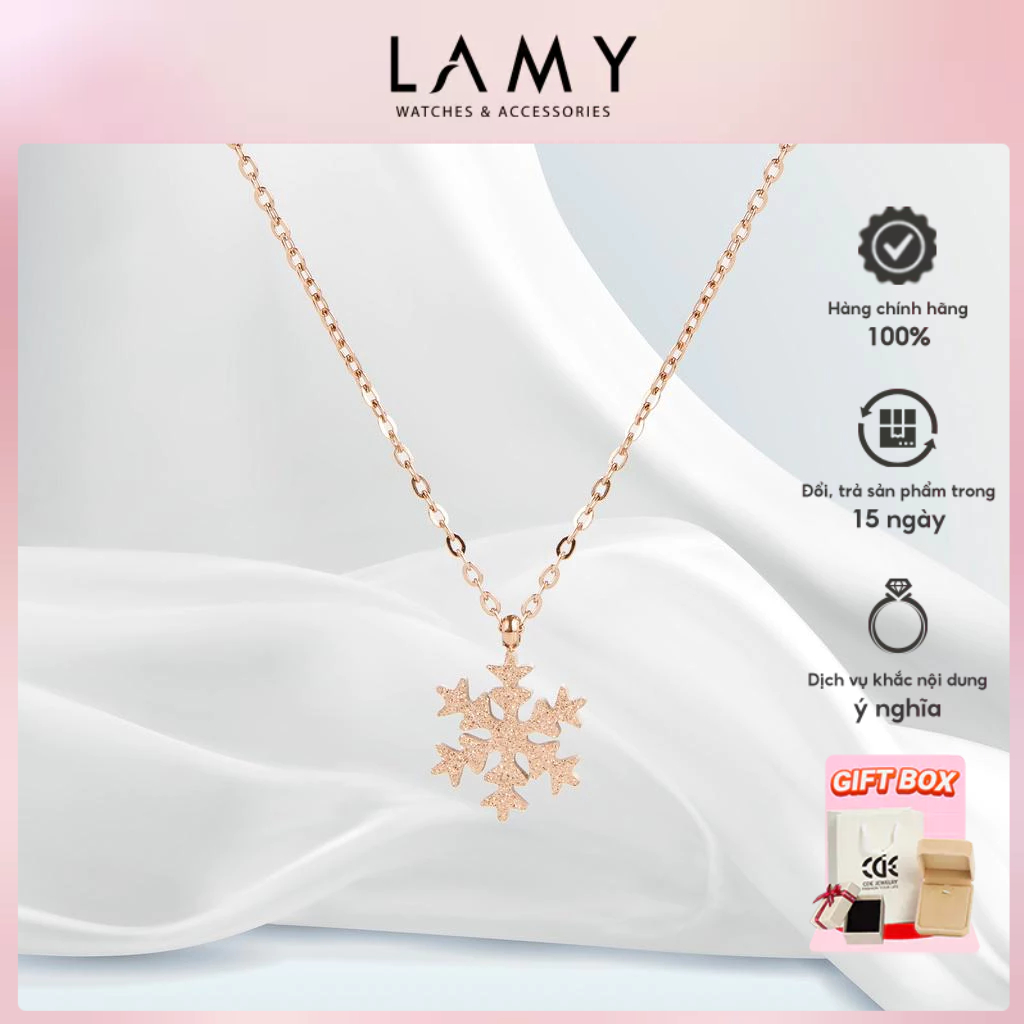Dây chuyền LAMY Romantic Snowflake Rose Gold 6033