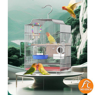 Lồng chim inox size 50cm chuồng dùng cho mọi loại chim cảnh lovebird, 7 màu, yến phụng, chào mào, manh manh, họa mi