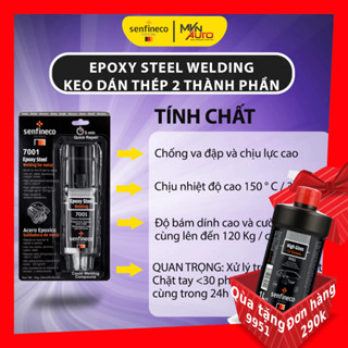 Keo dán thép/nhựa 2 thành phần - Senfineco - Epoxy Steel Welding / Plastic Bonde - MVN Auto