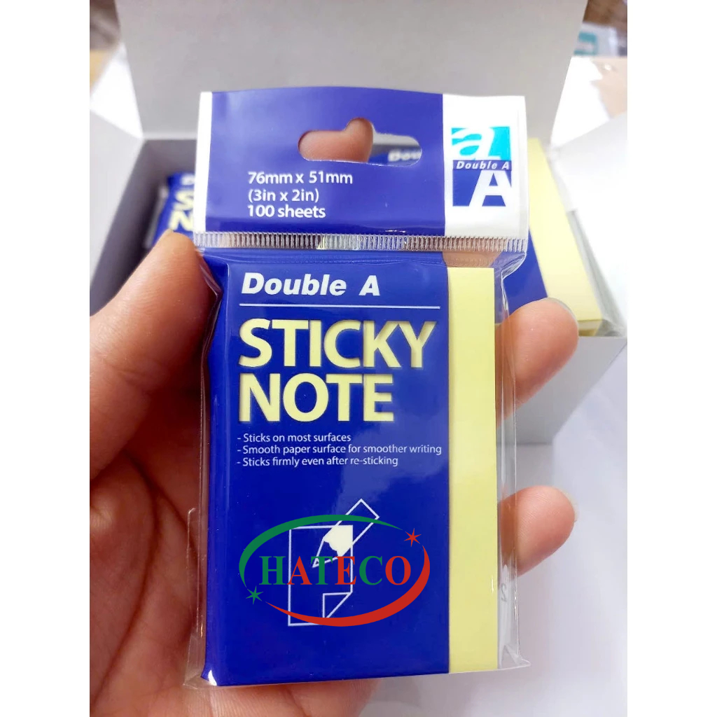 Combo 3 tập Giấy nhắn DoubleA 3x2 (76x51mm) - Giấy note