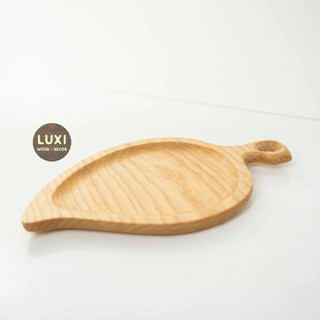 Khay - Thớt gỗ hình chiếc lá decor 31 (KT: 34x17cm) LUXI decor