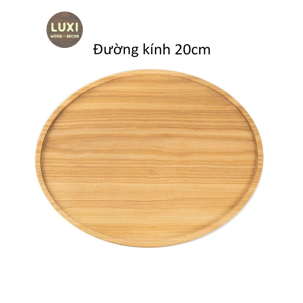 Khay,thớt gỗ decor 09 Dĩa tròn