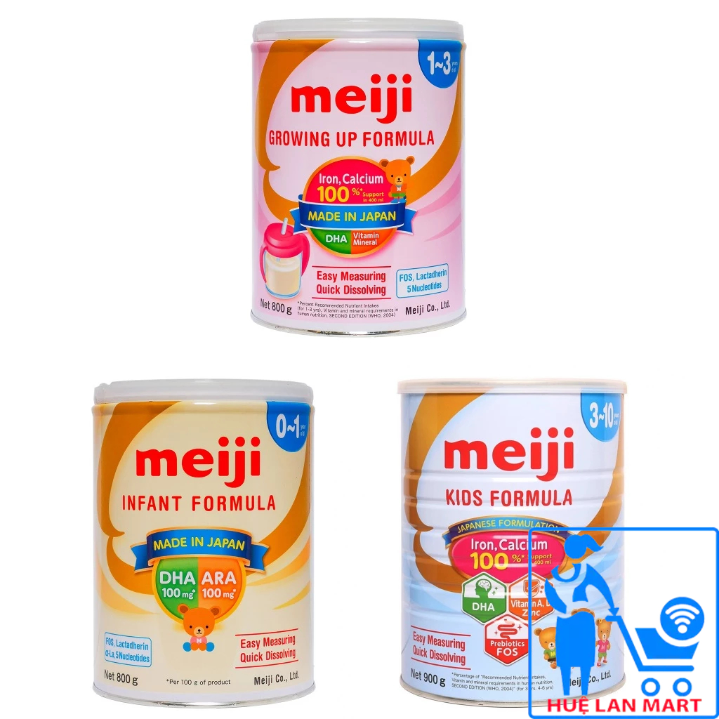 1 Thùng Sữa Bột Meiji 0-1/1-3 Hộp 800g - Meiji 3-10 Hộp 900g - Hàng Nhập Khẩu