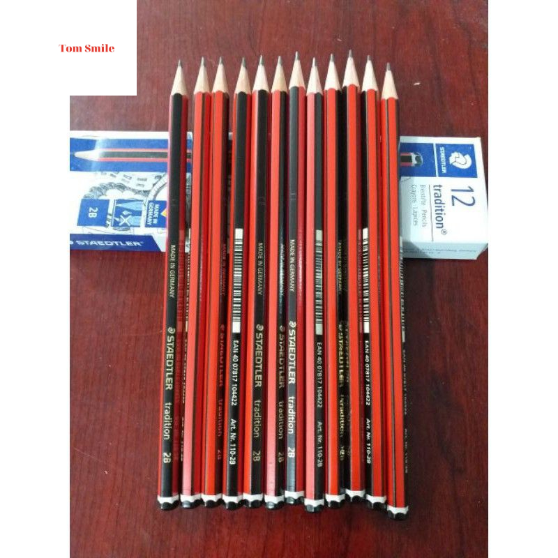 Bút chì Đức sọc đỏ 2B