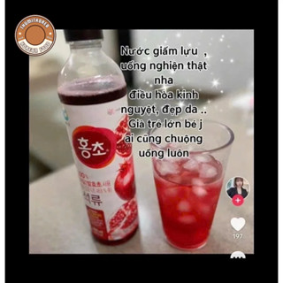  Giấm Lựu Giảm Cân Lên Men Hongcho Ofood Hàn Quốc Chai 500ml 900ml Giữ dáng đẹp da - Hàng chuẩn 