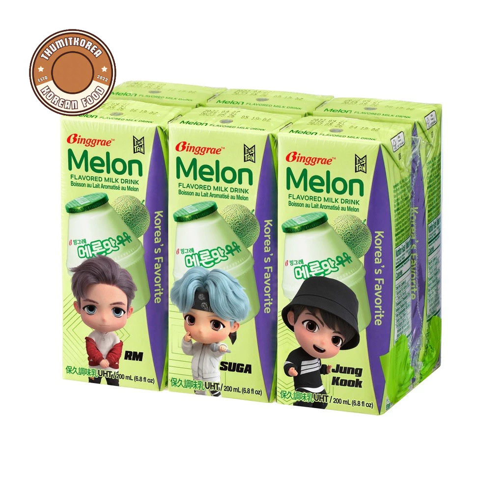 (Lốc 6 hộp) Sữa binggrae vị dưa gang 200ml