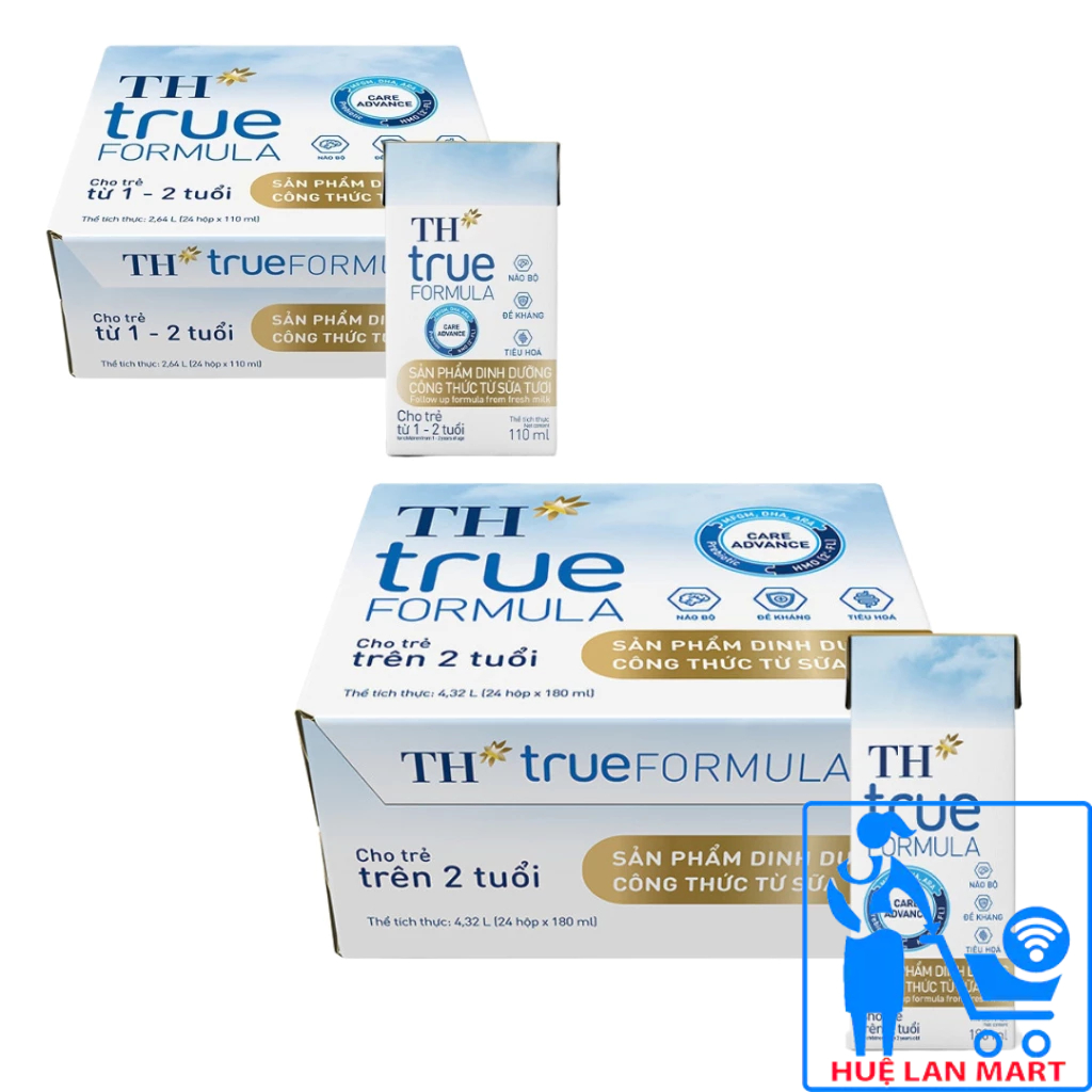 1 Thùng 24 hộp Sữa bột pha sẵn TH True Formula 110ml/180ml - Sữa công thức từ sữa tươi
