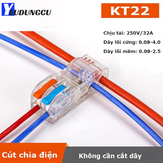 Cút nối dây điện nhanh không cần cắt dây KT22 KT24 KT11. Cút chia điện siêu nhanh chữ T
