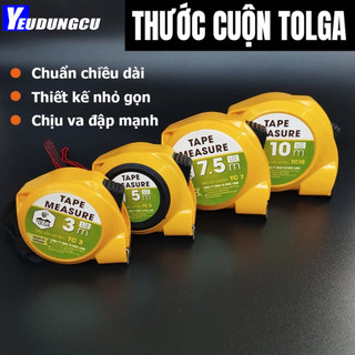 Thước Cuộn TOLGA Chuẩn 3m 5m 7.5m 10m - Thước Rút Kéo Đo Mét Dây Cuộn Nhỏ Gọn, Chống Va Đập, Bền Đẹp