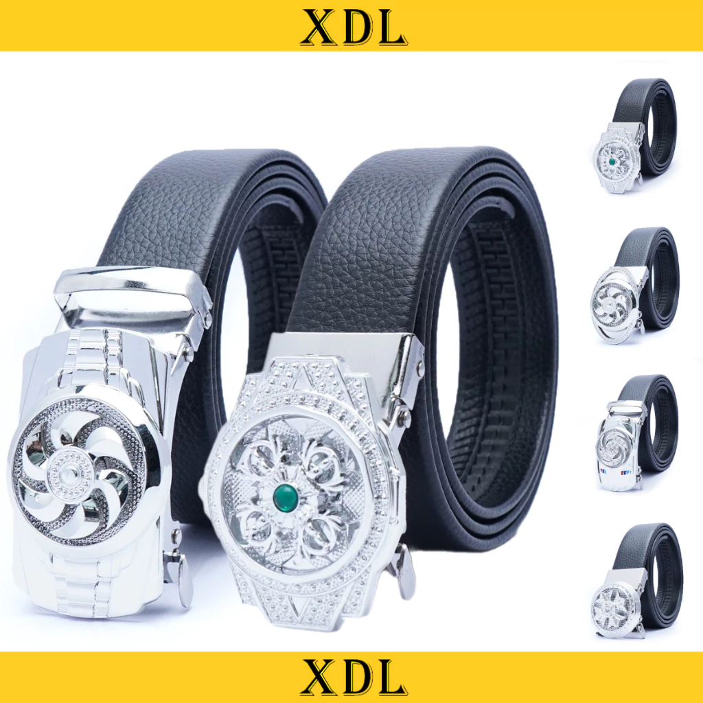 Thắt lưng nam đá xoay 360 độ, dây lưng nam khóa tự động mặt xoay đính đá nhiều hình A5GXT A5GXV