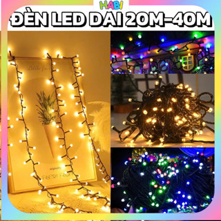 Bộ Đèn Nháy, Đèn Led 20M-40M Kim Cương Trang Trí Nhà Cửa, Treo Cây Dịp Noel, Tết Nguyên Đán, Sinh Nhật, Trung Thu