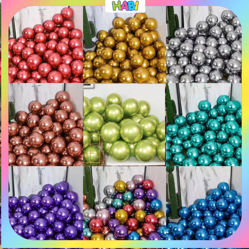 Combo bóng siêu nhũ 5' trang trí sinh nhật thôi nôi đẹp cho bé  BB6