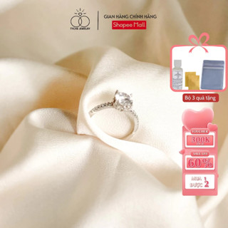  Nhẫn bạc 925 Tyche Diamond nữ đính đá đơn giản cá tính trang sức bạc Ý cao cấp ổ cao TYCHE JEWELRY 