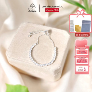  Lắc tay bạc TYCHE STRAWBERRY đính đá cá tính  lấp lánh thiết kế dây rút điều chỉnh size Katarine 