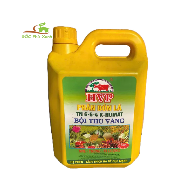 Phân bón HVP 6-6-4 Bội thu vàng 5 lít (can vàng)
