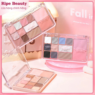 Bảng Phấn Mắt GOGO TALES 4in1 11 Ô Má Hồng Kèm Tạo Khối/Highlight Trái Tim