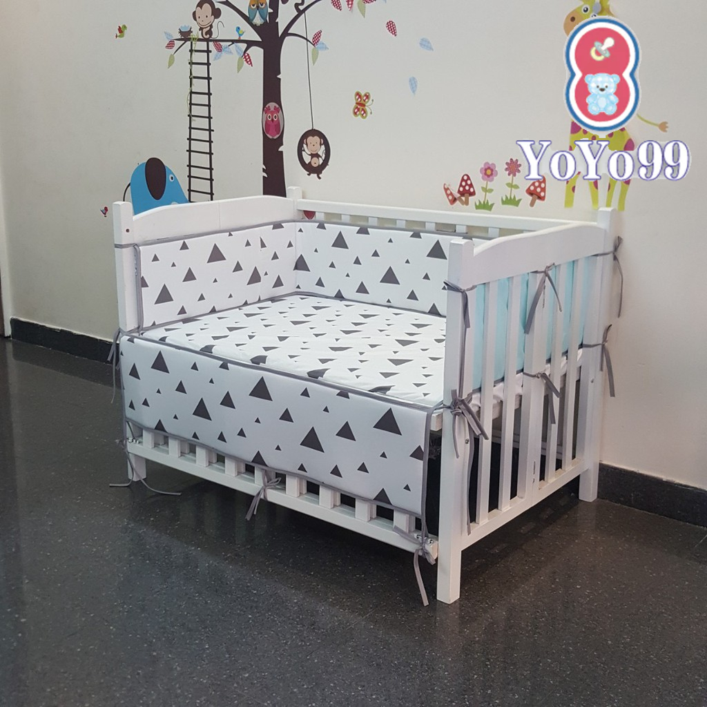 Combo Nệm, Quây, Ga Cao Cấp cho bé. kích thước 70x110 (Không gồm GIƯỜNG CŨI)