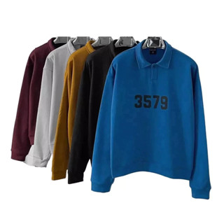 Áo sweater Polo 3579 ODIN CLUB, Áo nỉ bông dài tay có cổ form rộng nam nữ unisex, Local Brand ODIN CLUB