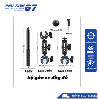  giá  đở gắn xe chơi gopro 360 x 1 2 3 4 gopro action cam dji 