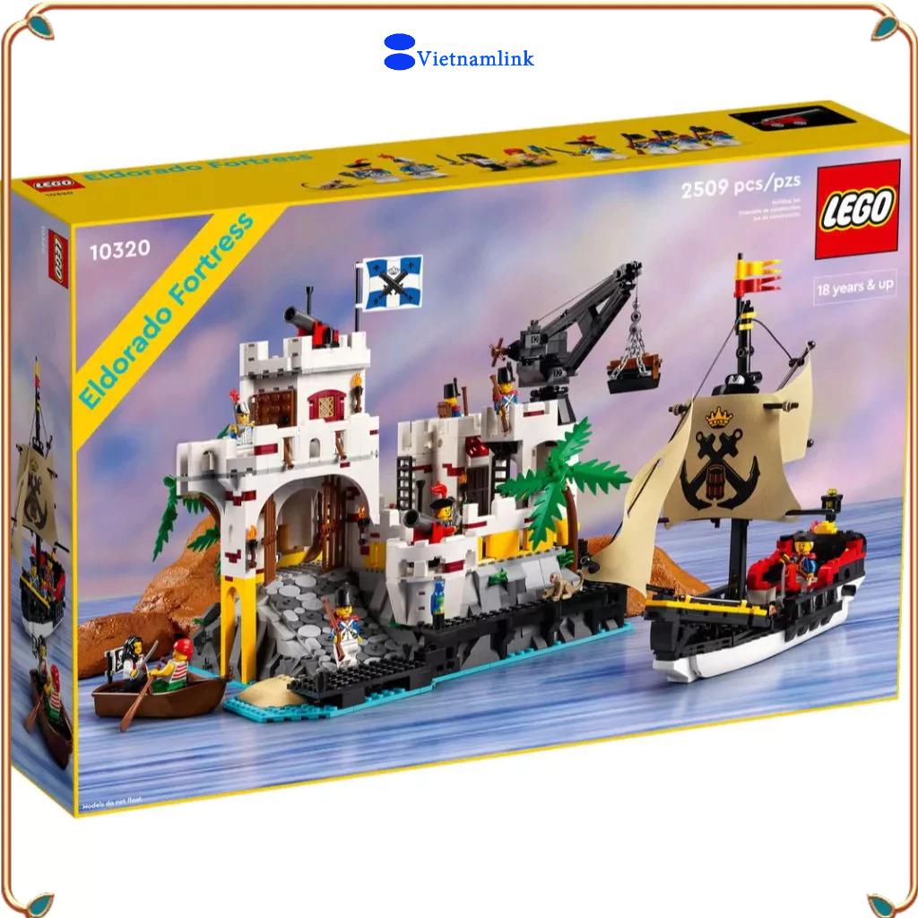 (Giá thấp nhất trực tuyến) LE GO 10320 Icons Eldorado Fortress Hàng mới, chính hãng 100%