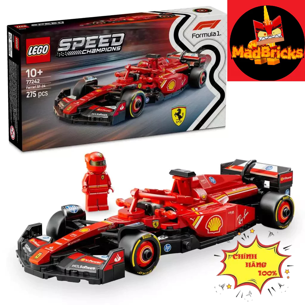 (HÀNG CÓ SẴN SIỂU RẺ ) Lego 77242 Đồ Chơi Lắp Ghép Ferrari SF-24 F1 Race Car